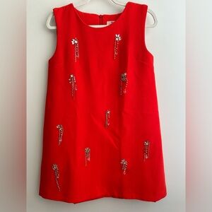 Elegant Red Dress with Embellishments